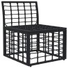Unité de canapé sans accoudoir modulable pour extérieur Noir 640373640373