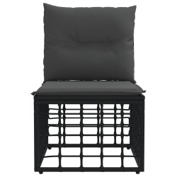 Unité de canapé sans accoudoir modulable pour extérieur Noir 640373640373