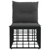 Unité de canapé sans accoudoir modulable pour extérieur Noir 640373640373
