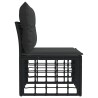 Unité de canapé sans accoudoir modulable pour extérieur Noir 640373640373