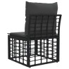 Unité de canapé sans accoudoir modulable pour extérieur Noir 640373640373