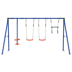 Ensemble de balançoires d'extérieur Multicolore Acier et PE 640374640374