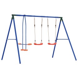 Ensemble de balançoires d'extérieur Multicolore Acier et PE 640375640375