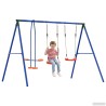 Ensemble de balançoires d'extérieur Multicolore Acier et PE 640375640375