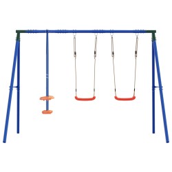 Ensemble de balançoires d'extérieur Multicolore Acier et PE 640375640375