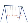 Ensemble de balançoires d'extérieur Multicolore Acier et PE 640375640375