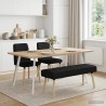 Banc capitonné canal Noir 110 x 40 x 46 cm Tissu 640376640376