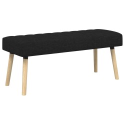 Banc capitonné canal Noir 110 x 40 x 46 cm Tissu 640376640376