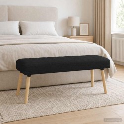 Banc capitonné canal Noir 110 x 40 x 46 cm Tissu 640376640376