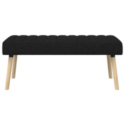 Banc capitonné canal Noir 110 x 40 x 46 cm Tissu 640376640376