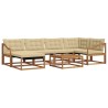 Ensemble de canapés d'extérieur 19 pcs Naturel et Beige 640384640384