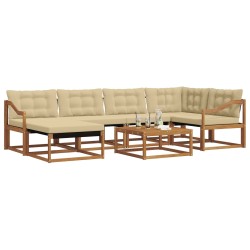 Ensemble de canapés d'extérieur 19 pcs Naturel et Beige 640384640384