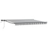 Cadre de store manuel avec LEDs Anthracite et blanc 5 x 3 m 640388640388