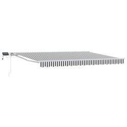 Cadre de store manuel avec LEDs Anthracite et blanc 5 x 3 m 640392640392