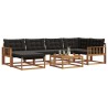 Ensemble de canapés d'extérieur 19 pcs Naturel et Noir 640393640393