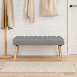 Banc capitonné canal Gris clair 110 x 40 x 46 cm Tissu 640395640395