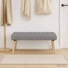 Banc capitonné canal Gris clair 110 x 40 x 46 cm Tissu 640395640395
