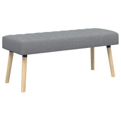 Banc capitonné canal Gris clair 110 x 40 x 46 cm Tissu 640395640395