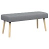 Banc capitonné canal Gris clair 110 x 40 x 46 cm Tissu 640395640395