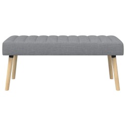 Banc capitonné canal Gris clair 110 x 40 x 46 cm Tissu 640395640395
