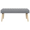 Banc capitonné canal Gris clair 110 x 40 x 46 cm Tissu 640395640395