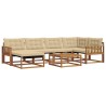 Ensemble de canapés d'extérieur 19 pcs Naturel et Beige 640409640409