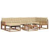 Ensemble de canapés d'extérieur 19 pcs Naturel et Beige 640409640409