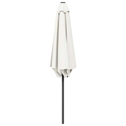 Parasol de jardin 270 x 270 cm Polyester Rectangulaire Crème 640410640410