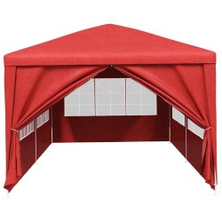 Tente de fête 600 x 300 x 255 cm Rouge PE et acier 640411640411