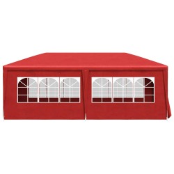 Tente de fête 600 x 300 x 255 cm Rouge PE et acier 640411640411