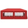 Tente de fête 600 x 300 x 255 cm Rouge PE et acier 640411640411