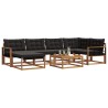 Ensemble de canapés d'extérieur 19 pcs Naturel et Noir 640423640423