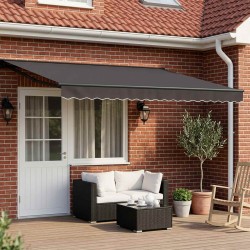 Cadre de store manuel avec LEDs Anthracite 4,5 × 3,5 m 640424640424