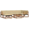 Ensemble de canapés d'extérieur 19 pcs Naturel et Beige 640428640428