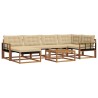 Ensemble de canapés d'extérieur 19 pcs Naturel et Beige 640429640429