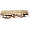 Ensemble de canapés d'extérieur 19 pcs Naturel et Beige 640429640429