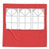 Mur de tente de fête 2 pcs 200 x 195 cm Rouge PE et acier 640432640432