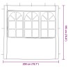 Mur de tente de fête 2 pcs 200 x 195 cm Rouge PE et acier 640432640432