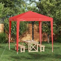 Tente de fête 200 x 200 x 240 cm Rouge PE et acier 640440640440