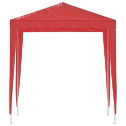 Tente de fête 200 x 200 x 240 cm Rouge PE et acier 640440640440