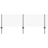 Clôture grillagée avec poteau 25 x 0,6 m Acier recouvert de PVC 640442640442