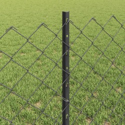 Clôture grillagée avec poteau 25 x 0,6 m Acier recouvert de PVC 640442640442