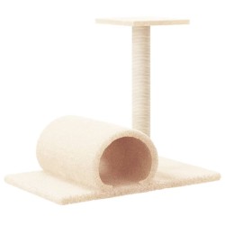 Arbre à chat avec tunnel Crème 60x34,5x50 cm 640447640447