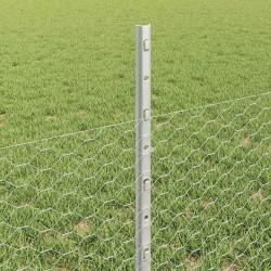 Clôture hexagonale avec poteau 25 x 0,5 m Acier galvanisé 640448640448
