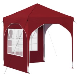 Tente de fête pop-up 192 x 192 x 245 cm Bordeaux 640470640470