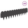 Bordure de Pelouse 10 pcs 103 x 25 cm Acier Noir 640472640472