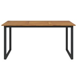 Table de jardin et pieds en forme de U 160x80x75 cm bois acacia 640474640474