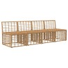 Canapé de jardin 4 places sans accoudoir 4 pcs 640477640477