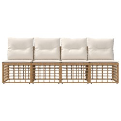 Canapé de jardin 4 places sans accoudoir 4 pcs 640477640477