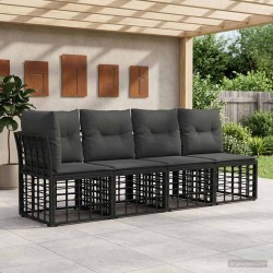 Canapé de jardin 4 places avec accoudoir gauche 4 pcs 640481640481
